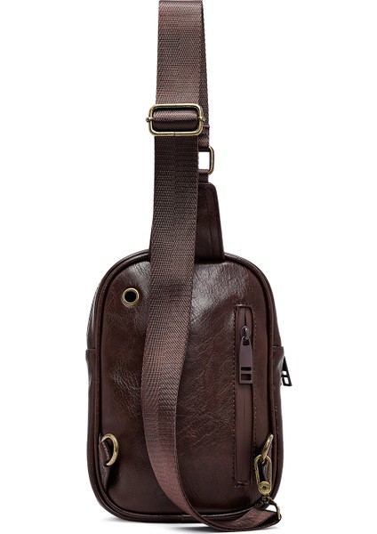Erkek Kahverengi Mini Çapraz Çanta 25SBD300518