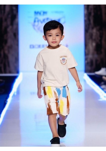 Erkek Bebek Desenli Şortlu Takım modelleri