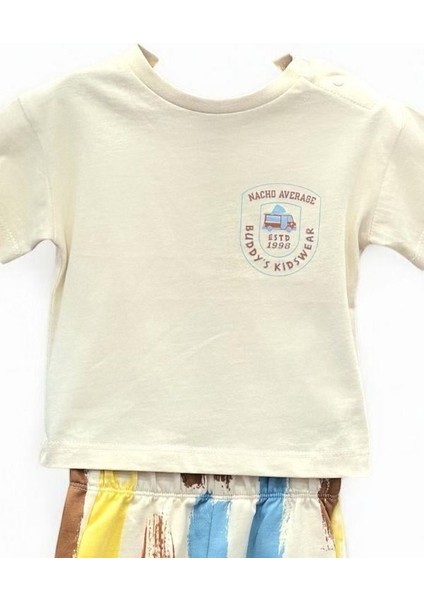 Erkek Bebek Desenli Şortlu Takım indirimleri