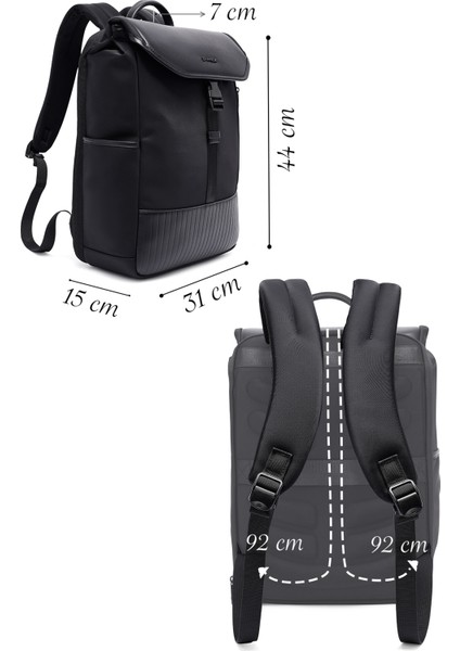 D-Pack Erkek Siyah Deri Sırt Çantası 24WBD302614 fiyatları