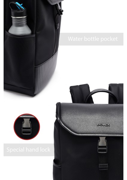 D-Pack Erkek Siyah Deri Sırt Çantası 24WBD302614 fırsatları