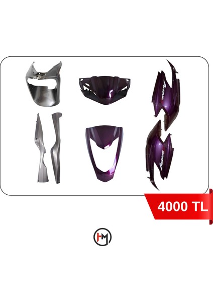 Activa S Grenaj Seti Mavi Renkli + 2 Siyah Parça Yeni Model