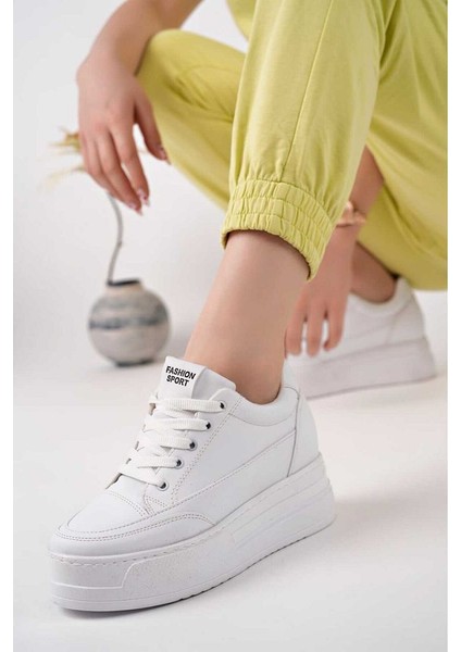 BAHRİNA K-72 Kadın Yüksek Taban Gizli Topuk Spor Ayakkabı (8 CM TOPUK) fiyatları