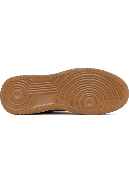 Erkek Bej Bağcıklı Süet Deri Sneaker 25SFD641710