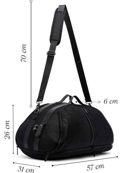 D-Pack Erkek Siyah Uzun Askılı Kumaş Seyahat Çantası 25SBD30356F fiyatları
