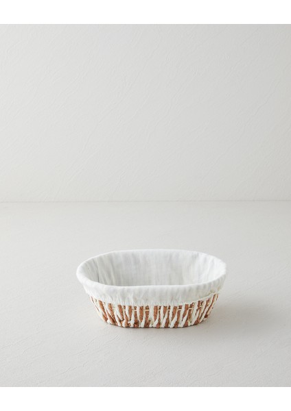 Navessa Kağıt Ekmek Sepeti 24X18X8 cm Krem