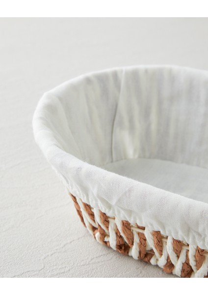 Navessa Kağıt Ekmek Sepeti 24X18X8 cm Krem modelleri
