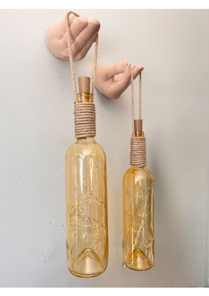 El Figürlü Duvar Lambası – Pilli LED Işıklı Dekoratif Vitray Boyalı Cam Şişe Aydınlatma | Vintage El Yapımı Duvar Dekoru fırsatları