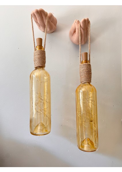 El Figürlü Duvar Lambası – Pilli LED Işıklı Dekoratif Vitray Boyalı Cam Şişe Aydınlatma | Vintage El Yapımı Duvar Dekoru indirimleri