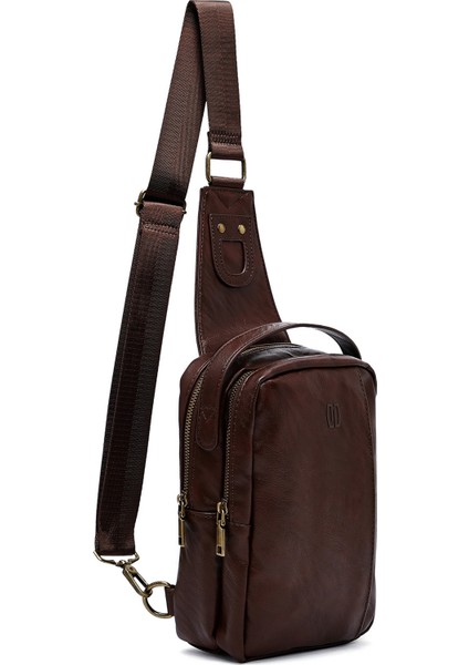 Erkek Kahverengi Mini Çapraz Çanta 25SBD300018