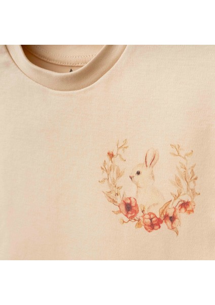 Organik Pamuk Çizgili Kremit Bebek Takımı fiyatları