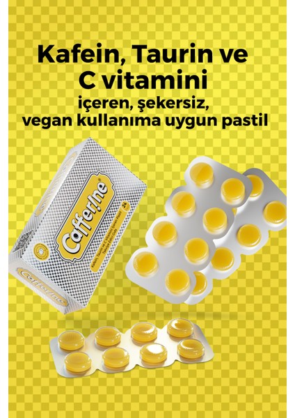 , Kafein, Taurin ve C Vitamini Içeren Pastil Takviye Edici Gıda indirimleri