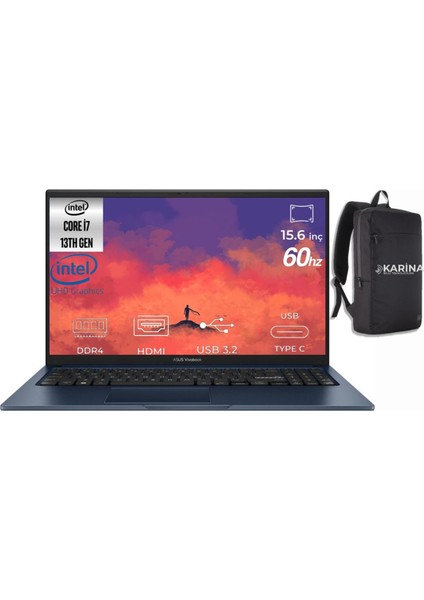 Vivobook 15 I7-1355U X1504VA-NJ426W-11 16GB 2tb Intel UHD Graphics W11HOME 15.6" Fhd Taşınabilir Bilgisayar