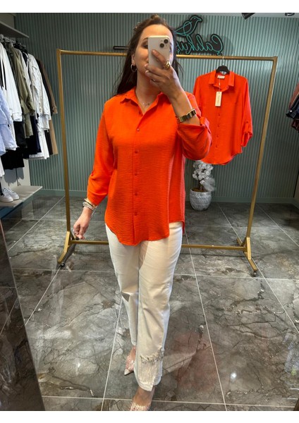 Keten Gömlek – Oranj