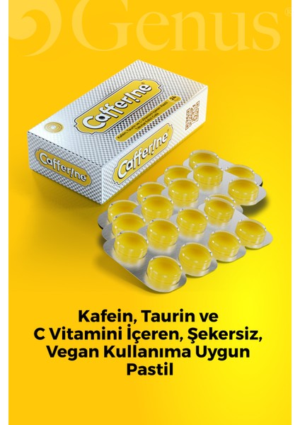 , Kafein, Taurin ve C Vitamini Içeren Pastil Takviye Edici Gıda 2'li Avantaj fiyatları