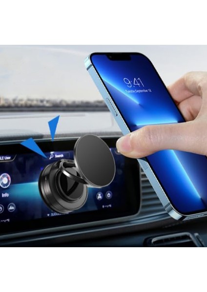 360° Dönebilen Katlanır Vakumlu Magsafe Mıknatıslı Araç Telefon Tutucu Taşınabilir ve Güçlü Tutuş