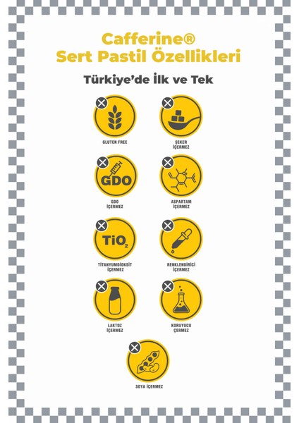 , Kafein, Taurin ve C Vitamini Içeren Pastil Takviye Edici Gıda 3'lü Avantaj