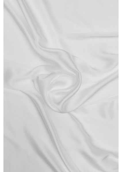 Şifon Saten Kumaş Beyaz Renk