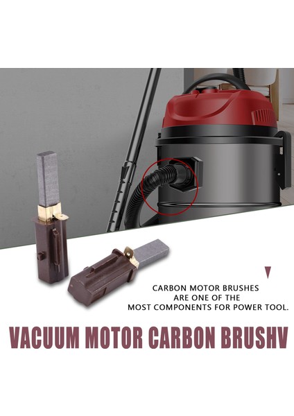 Kuzu Için 4'lü Paket Vakum Motorlu Karbon Fırça 2311480, 333261, 33326-1 (Yurt Dışından)
