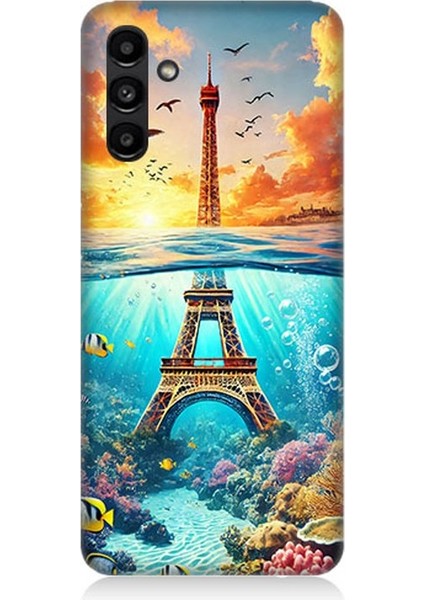 Samsung Galaxy A13 Uyumlu Denizaltında Eyfel Hayali Desenli Silikon Kılıf