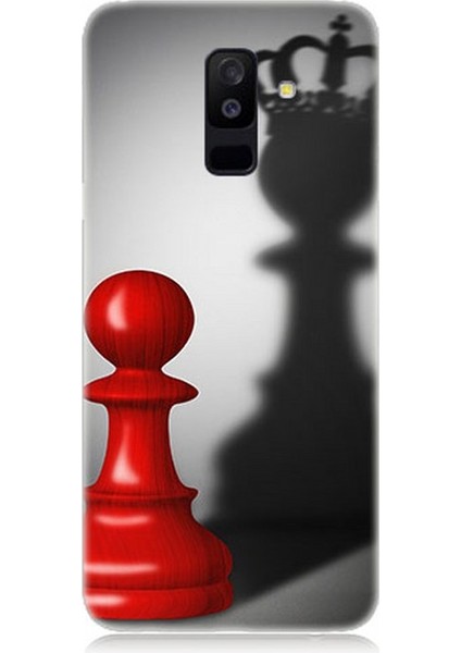 Samsung Galaxy A6 Plus Uyumlu Piyonun Taçlı Hayali Desenli Silikon Kılıf