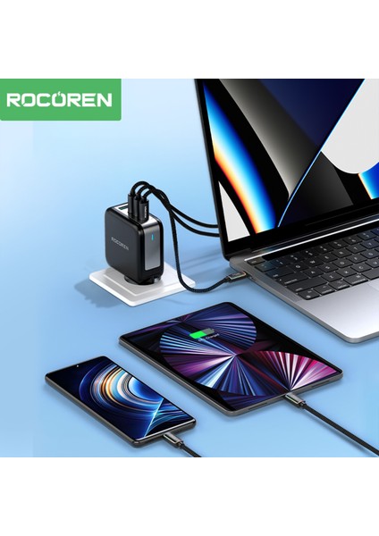 100W Type-C To Type-C Rgb Aydınlatmalı Örgülü Şarj ve Data Kablosu 3 Metre