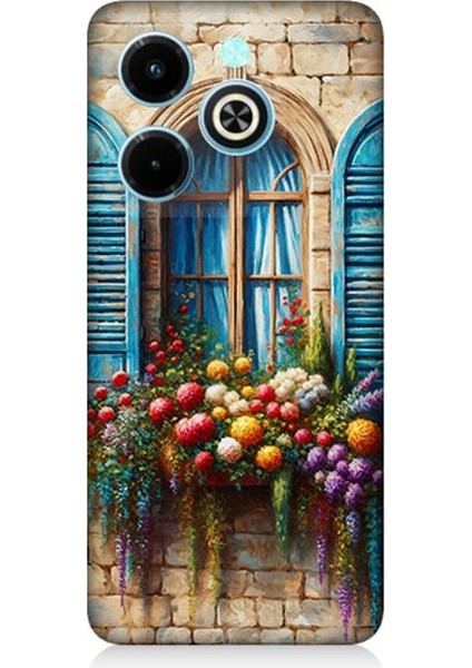 Infinix Hot 40I Uyumlu Pencereden Renkli Hayat Desenli Silikon Kılıf