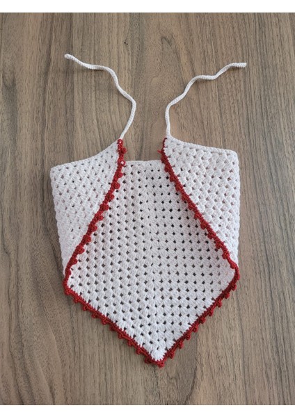 Örgü Bandana, El Örgüsü Desenli Üçgen Bandana, Yazlık Bandana modelleri