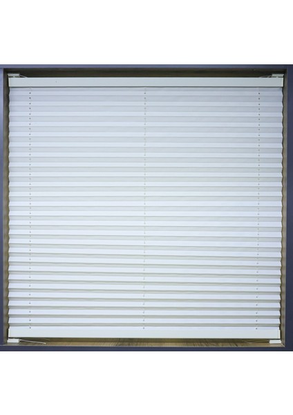 Beyaz Plise Katlanır Cam Balkon Perdesi - Ofis Perdesi - Ev Perdesi - Salon Perdesi - Plise Perde fiyatları