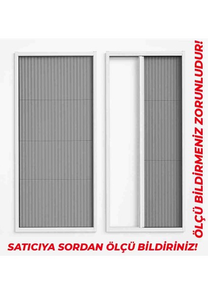 Pileli Sürgülü Stor Pencere Sinekliği | En =50 BOY=100 |, | En= 50 BOY=105|, | En=45 BOY=100| Özel Ölçü Bildiriniz