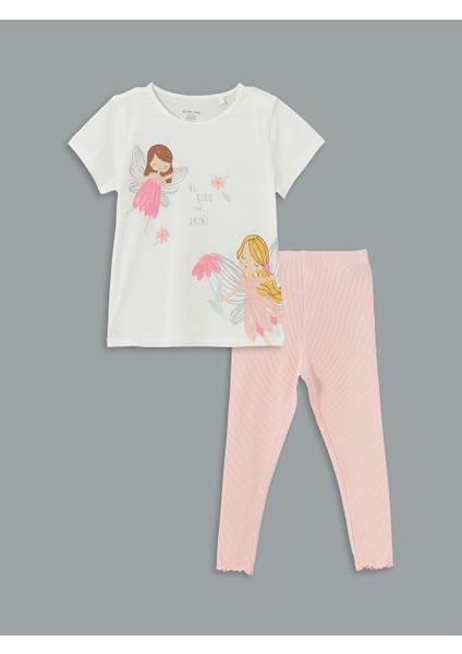 Bisiklet Yaka Kız Bebek Pijama Takımı (S5)
