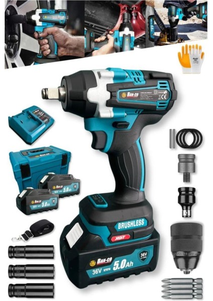36V 5AH Akülü Matkap Seti, Kömürsüz Vidalama ve Sıkma, Mandren Dahil fiyatları