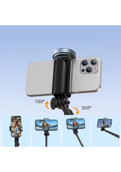 KT-259 Tripod ve Selfie Çubuğu 360 Derece Dönebilen Kablosuz Kumandalı Siyah fiyatları