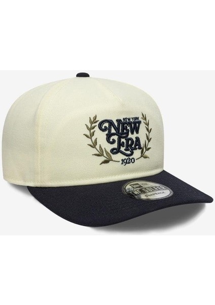 Cream Pre-Curved Golfer Şapka