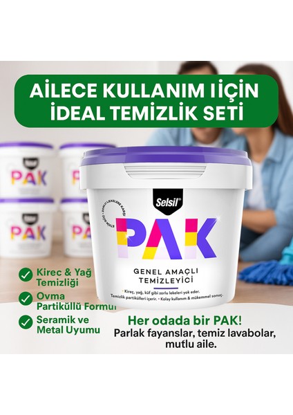 Pak 5’li Temizleyici Krem Set 500 gr x 5 – Ailece Kullanım Için Ideal Temizlik Paketi