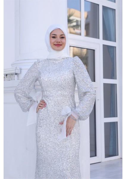 Şimal Abiye Beyaz SN104