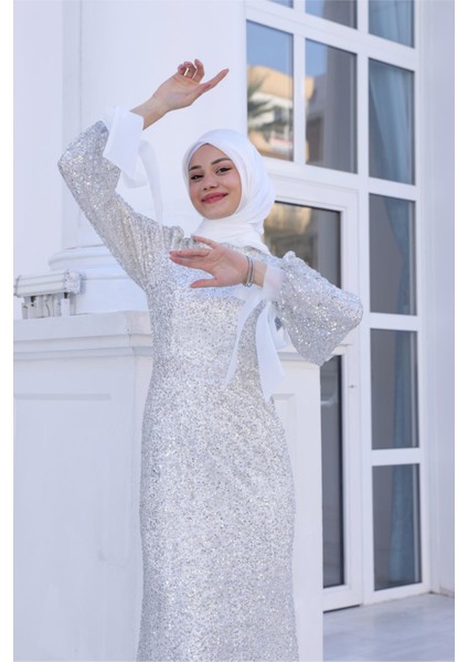 Şimal Abiye Beyaz SN104