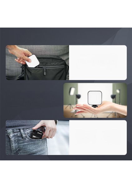 FM-48R Mini Fill Light Telefon-Kamera Üstü Pilli Aydınlatma Işığı Siyah fırsatları