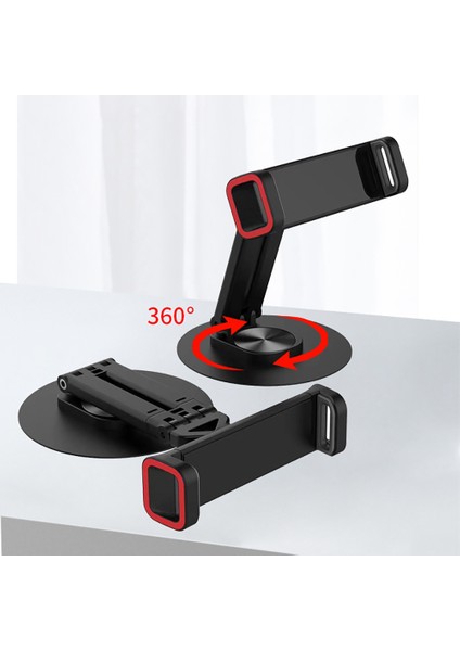 Mk-63 Ayarlanabilir Katlanabilir 360 Derece Dönebilen Telefon ve Tablet Standı Siyah