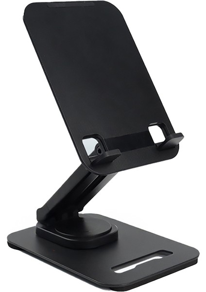 Mk-62 Ayarlanabilir Katlanabilir 360 Derece Dönebilen Telefon ve Tablet Standı Siyah