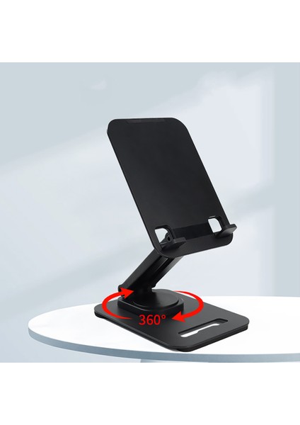 Mk-62 Ayarlanabilir Katlanabilir 360 Derece Dönebilen Telefon ve Tablet Standı Siyah