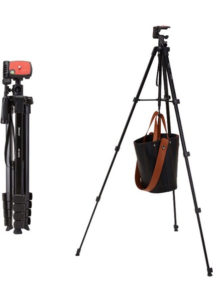 KP-2209 360 Derece Dönebilen Başlıklı Tripod Siyah
