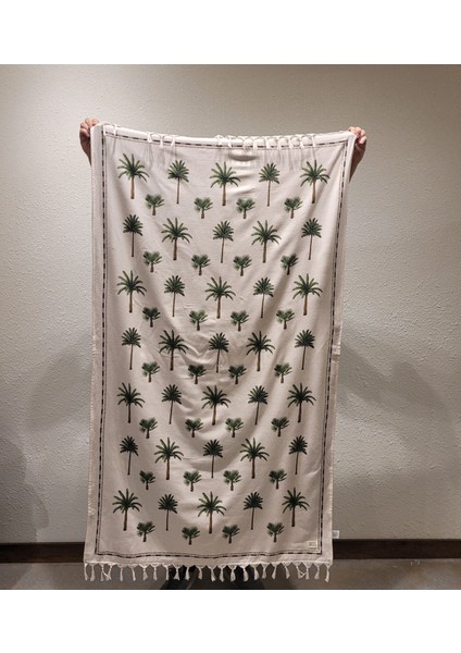 Alsi Palmiye Baskılı Kikoy Plaj Havlusu