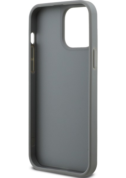 iPhone 13 Pro Max Uyumlu Kılıf Guess Orjinal Lisanslı Taşlı Arka Yüzey Üçgen Logolu Kapak Gümüş fırsatları