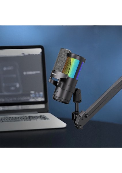 MC-PW13 Ayrılabilen Pop Filtre Gürültü Önleyici 360 Dönebilen Tak Çalıştır USB Mikrofon Siyah fırsatları