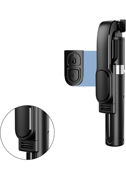 KT-219 360 Derece Dönebilen Kablosuz Kumandalı Tripod ve Selfie Çubuğu Siyah fırsatları