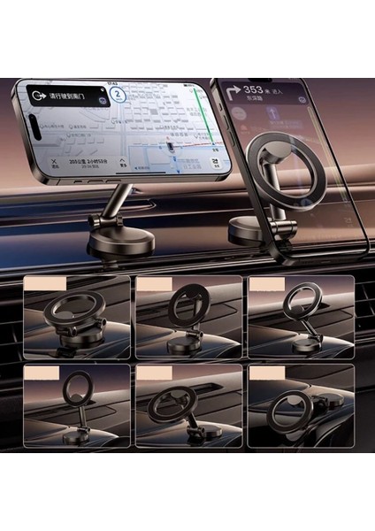 Mh-79 360 Derece Dönebilen Düz Zemin Araç Telefon Tutucu Siyah fırsatları