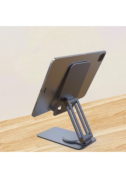 Mk-60 Ayarlanabilir Katlanabilir 360 Derece Dönebilen Telefon ve Tablet Standı Gri