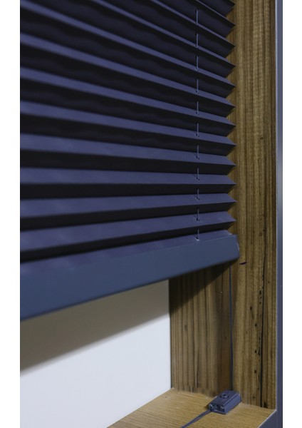 Antrasit Plise Katlanır Cam Balkon Perdesi - Ofis Perdesi - Ev Perdesi - Salon Perdesi - Plise Perde modelleri