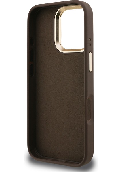 iPhone 16 Pro Max Uyumlu Kılıf Guess Lisanslı Metal 4g ve Yazı Logolu Kamera Standlı Kapak Kahveren fırsatları